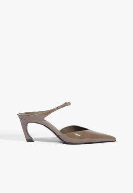Mule Laurie Couro Cinza