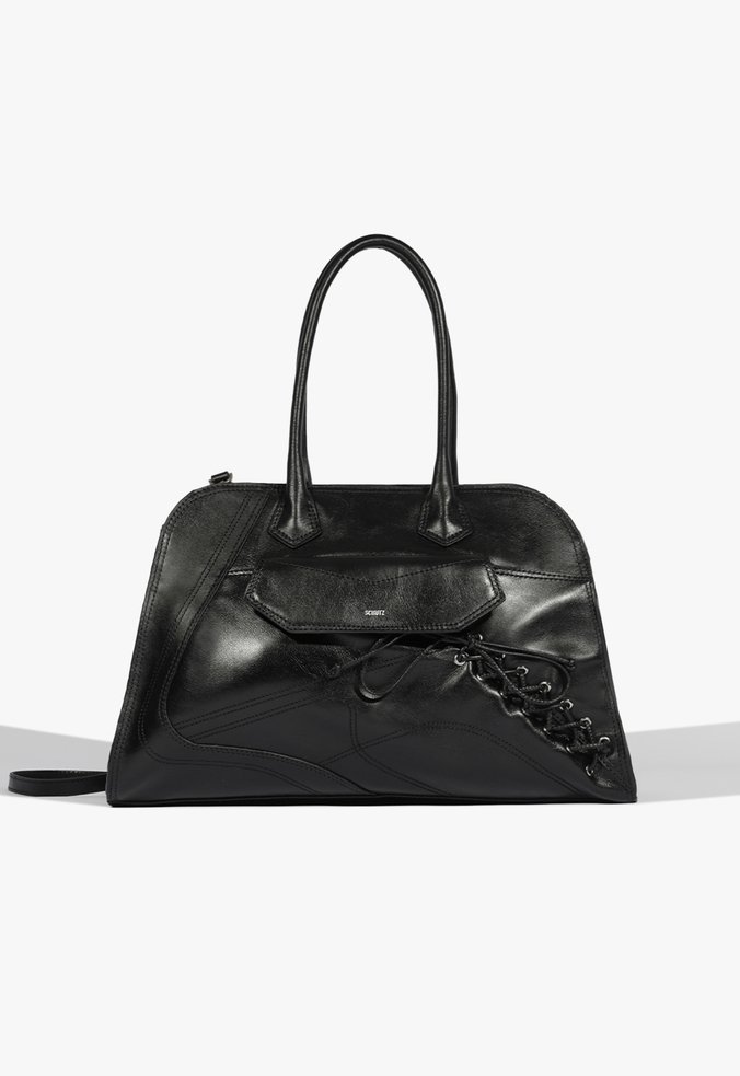 Bolsa Maxi Tote Aryna Couro Preta