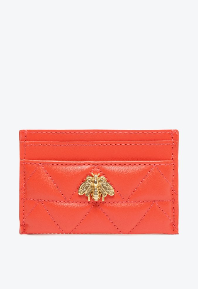 Porta Cartões Believe Couro Matelassê Vermelho
