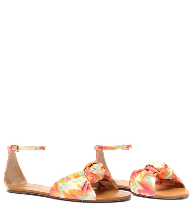Sandália Rasteira Tropical Laranja Sandália Rasteira Tropical Laranja