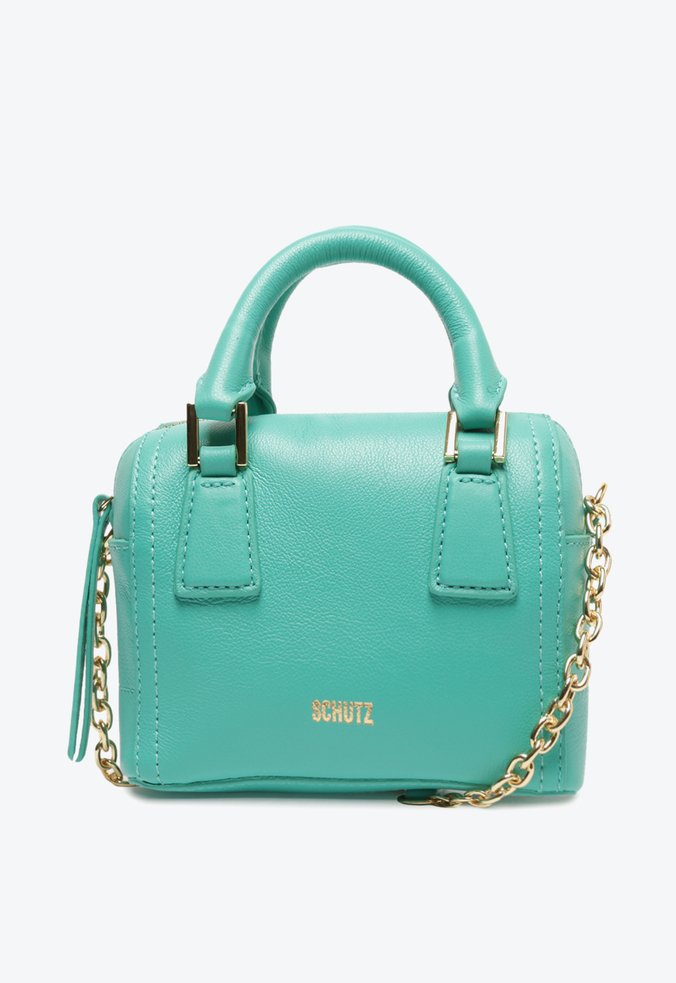 BOLSA BOWLING TINY COURO VERDE