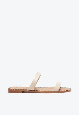 Sandália Minimal Pop Couro Off White
