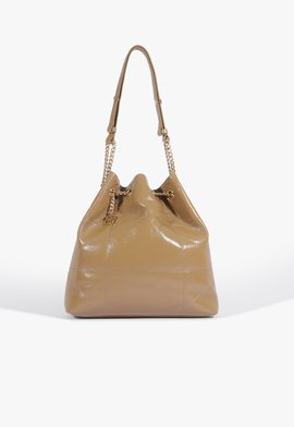 Bolsa Hobo Mika Média Couro Nude