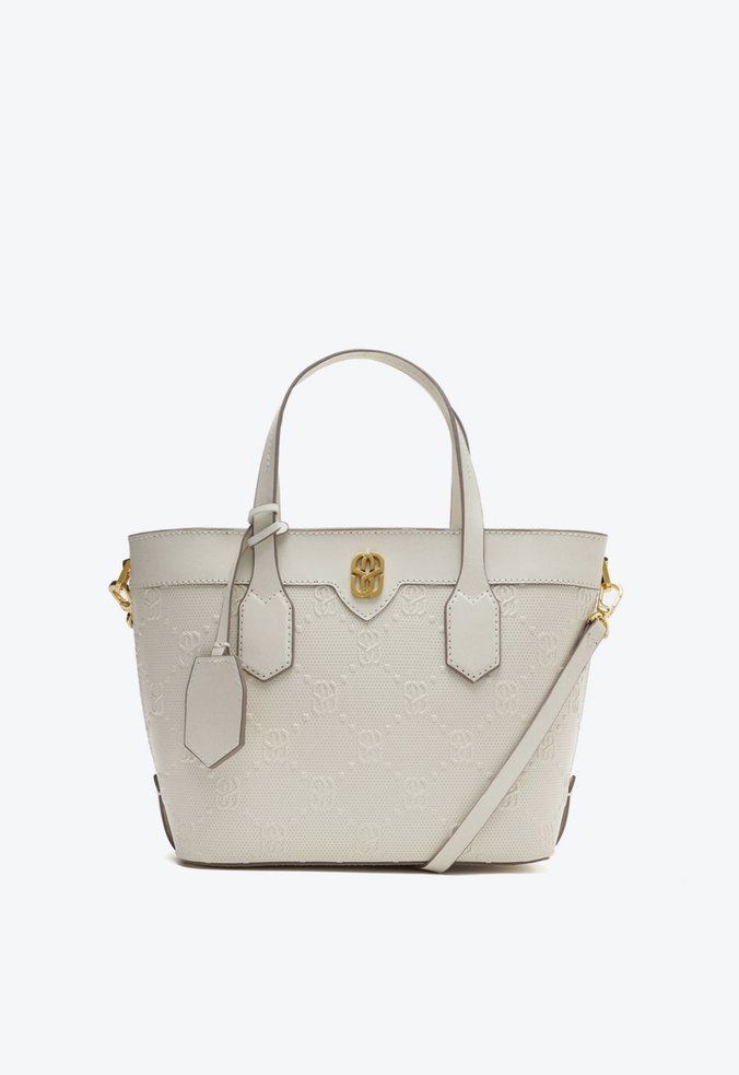 Bolsa Mini Shopping Gale Stamp Couro Branca