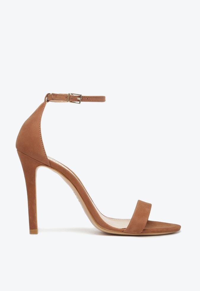 Sandália de Salto Single Camurça Avelã | Schutz