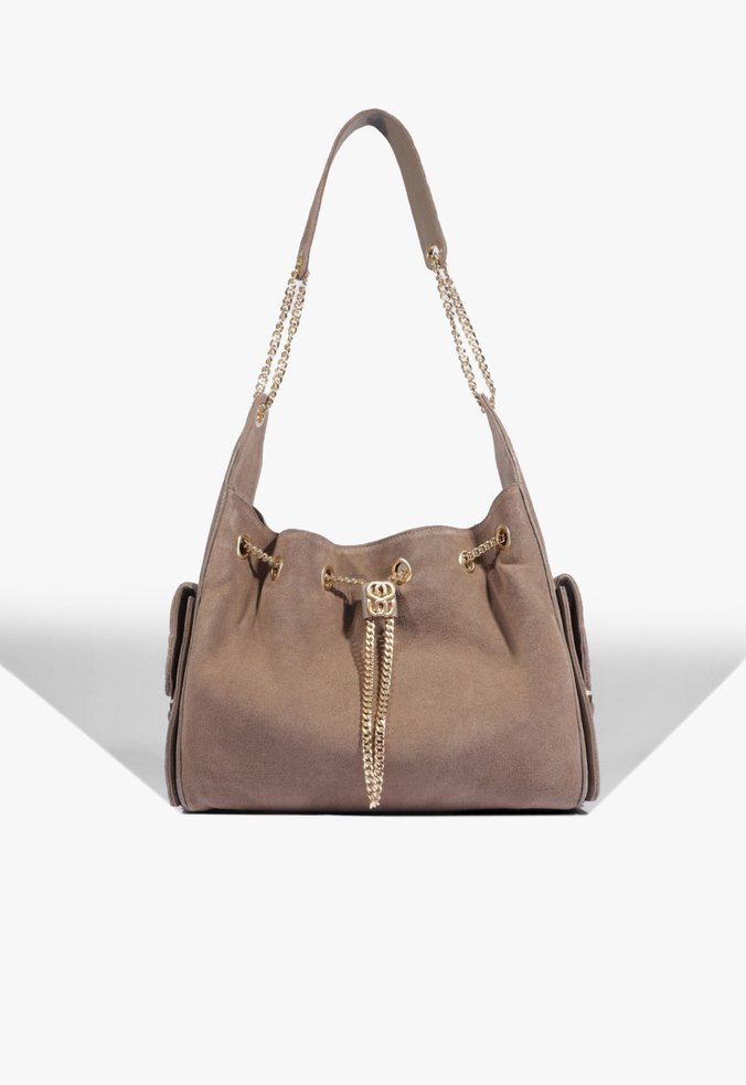 Bolsa Tiracolo Lilibet Média Camurça Marrom