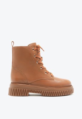 Bota Coturno Jordan Couro Marrom