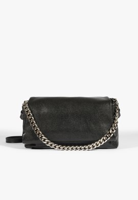 Bolsa Tiracolo Eva Couro Preta