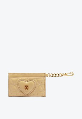 Porta Cartão The Love Bag Couro Bege