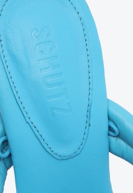 Sandália Salto Alto S-Meghan Vinil Amarração Azul 2x1