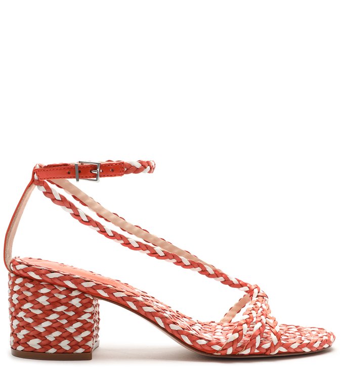 Sandália Block Heel Freshfull Braid Orange