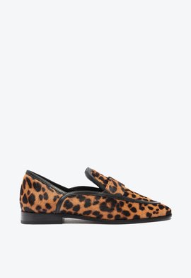 Mocassim Couro Animal Print