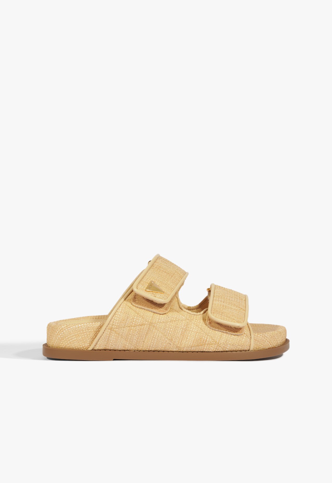 Sandália Papete Tiras Palha Nude | Schutz