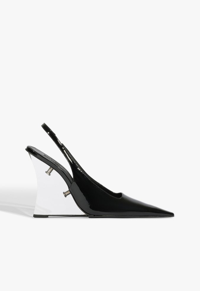 Scarpin Slingback Verniz Preto