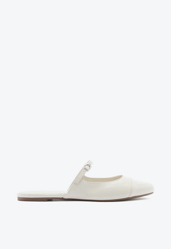 Sapato Mule Verniz Branco