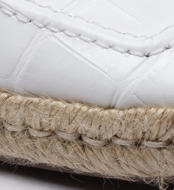 Mocassim Croco Corda White Mocassim Croco Corda White