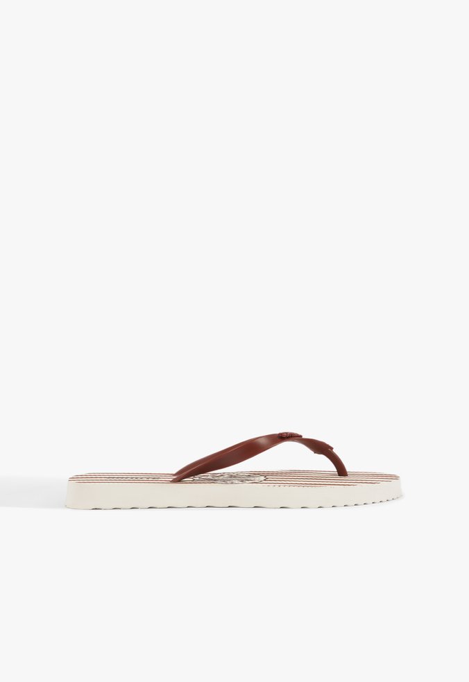 Chinelo Schutz Branco e Marrom