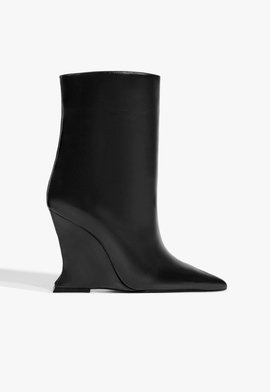 Bota Siena Cano Curto Couro Preta