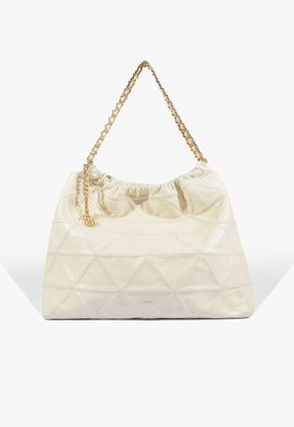 Bolsa Hobo Média Couro Branca