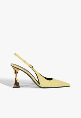Slingback Elisha Pump Couro Amarelo