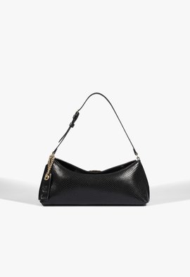 Bolsa Tiracolo Zoe Média Couro Preta