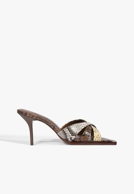 Sandália Keefa Leaf Couro Animal Print
