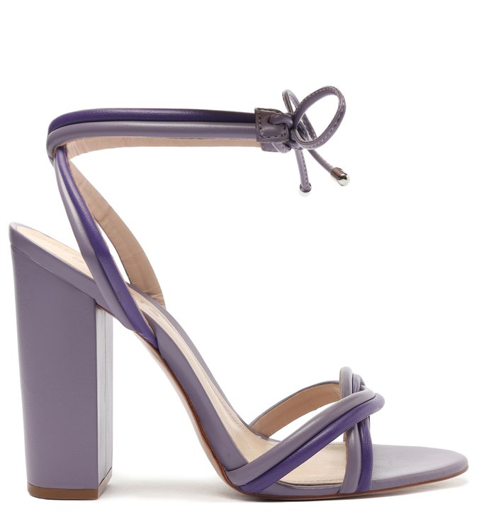 Sandália Salto Twist Gold Purple