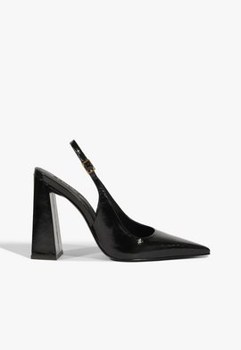 Scarpin Slingback Rhonda Couro Preto