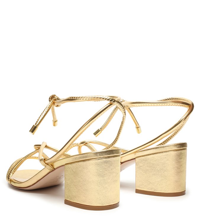 Sandália Block Heel Curves Gold Sandália Block Heel Curves Gold