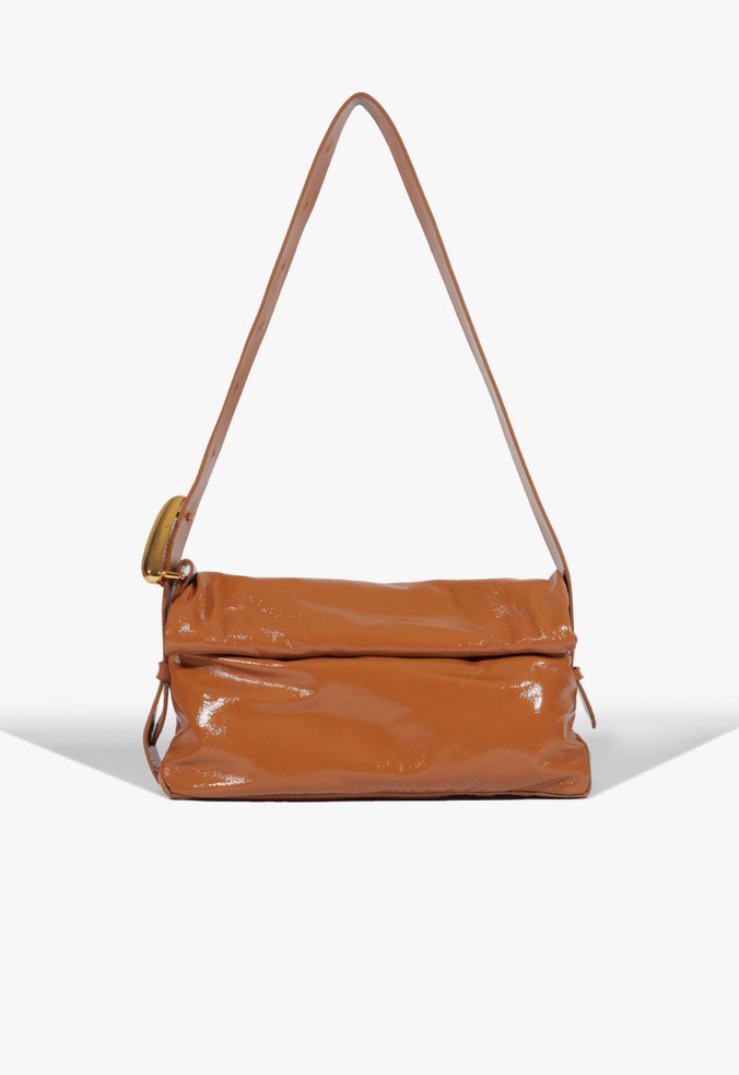 Bolsa Média Tay Couro Vinil Marrom
