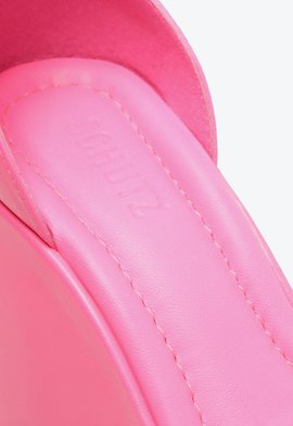 Sandália Plataforma Mazda Couro Rosa Pink