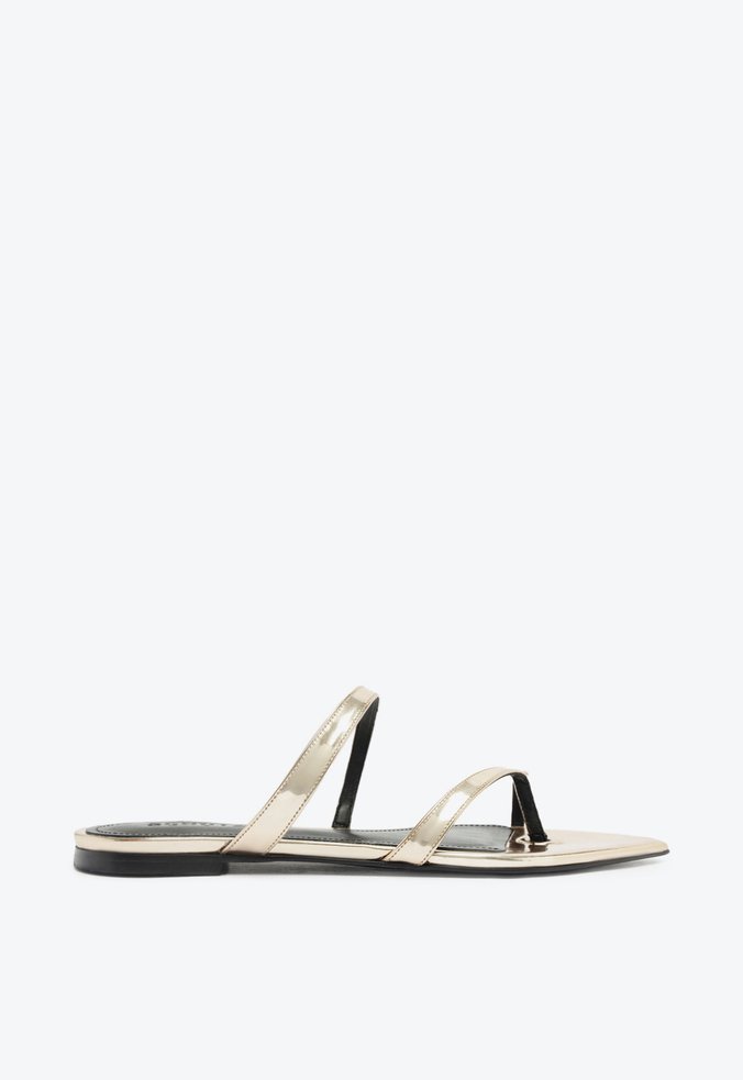 Rasteira Statement Flats Platina