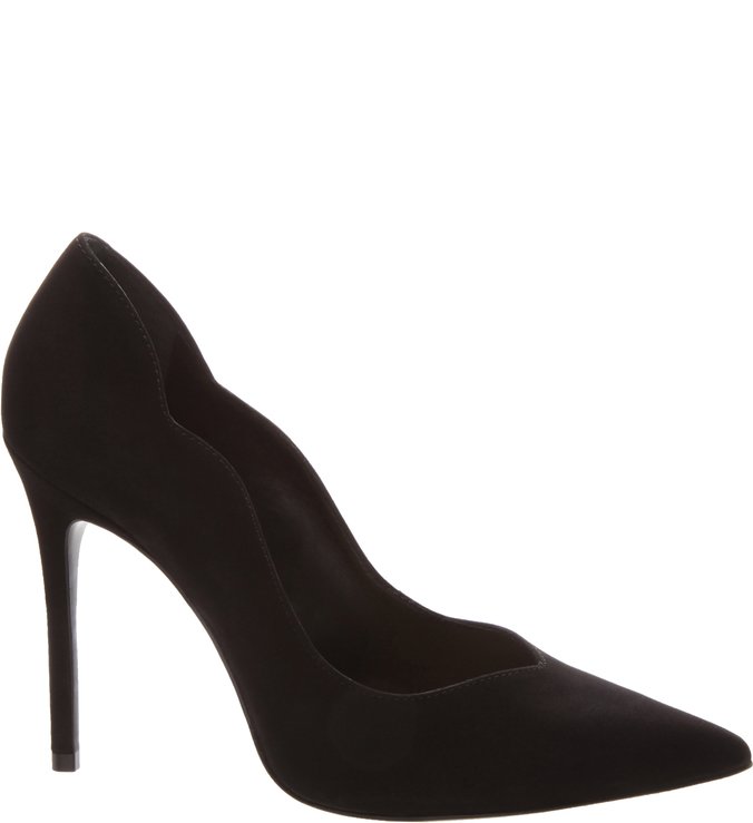 Sapato Scarpin Nobuck Curves Preto