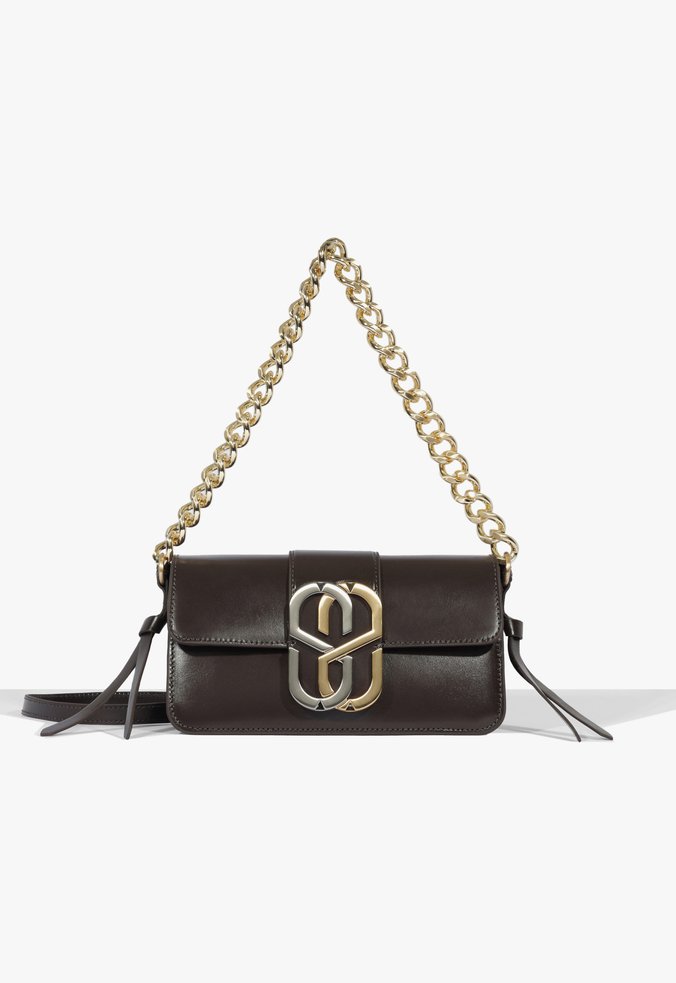 Bolsa Shoulder Bold Couro Marrom