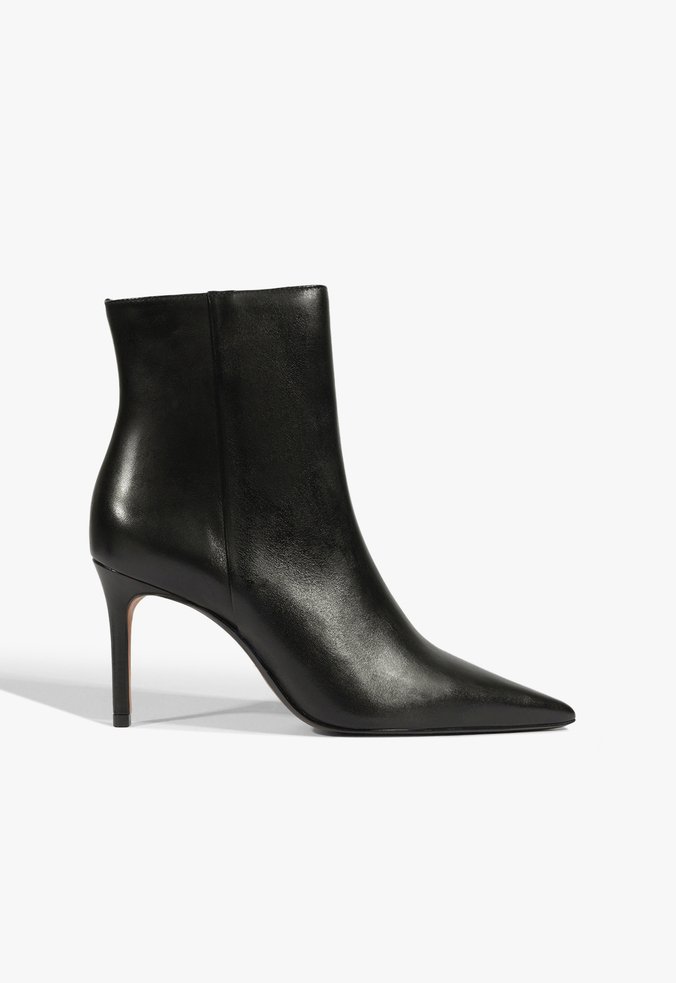 Bota Mikki Casual Couro Preta