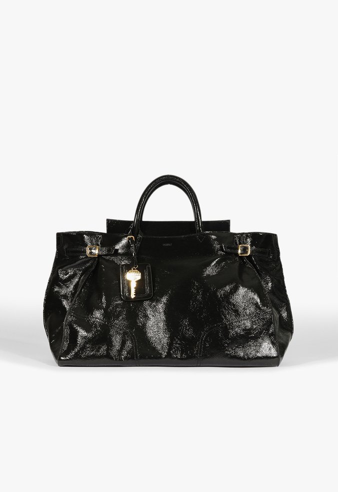 Bolsa Maxi Tote Heaven Couro Preta