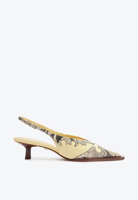 Slingback Bold Western Camurça Amarelo