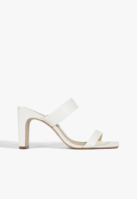 Sandália Mule High Couro Branco