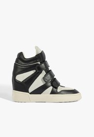 Tenis Sneaker 95 Cano Alto Couro Preto e Branco