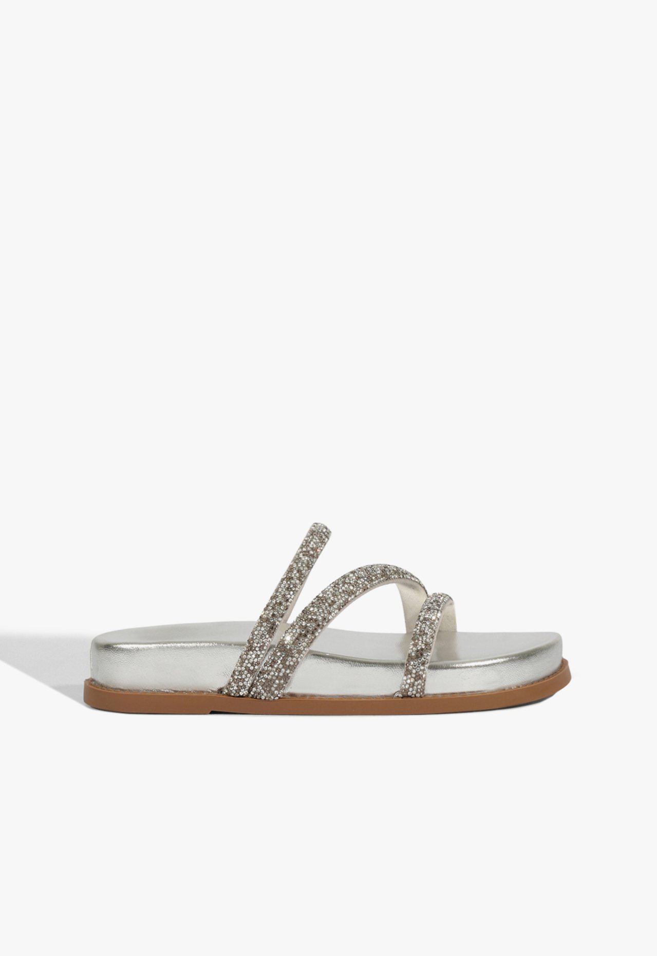 Sandália Papete Metalizada Prata | Schutz