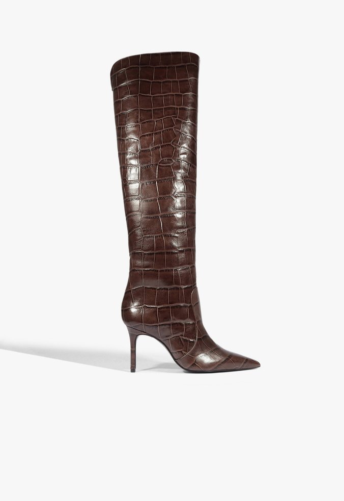 Vista 3 Bota Dressy Cano Longo Couro Schutz Schutz BR Marrom Schutz BR Marrom