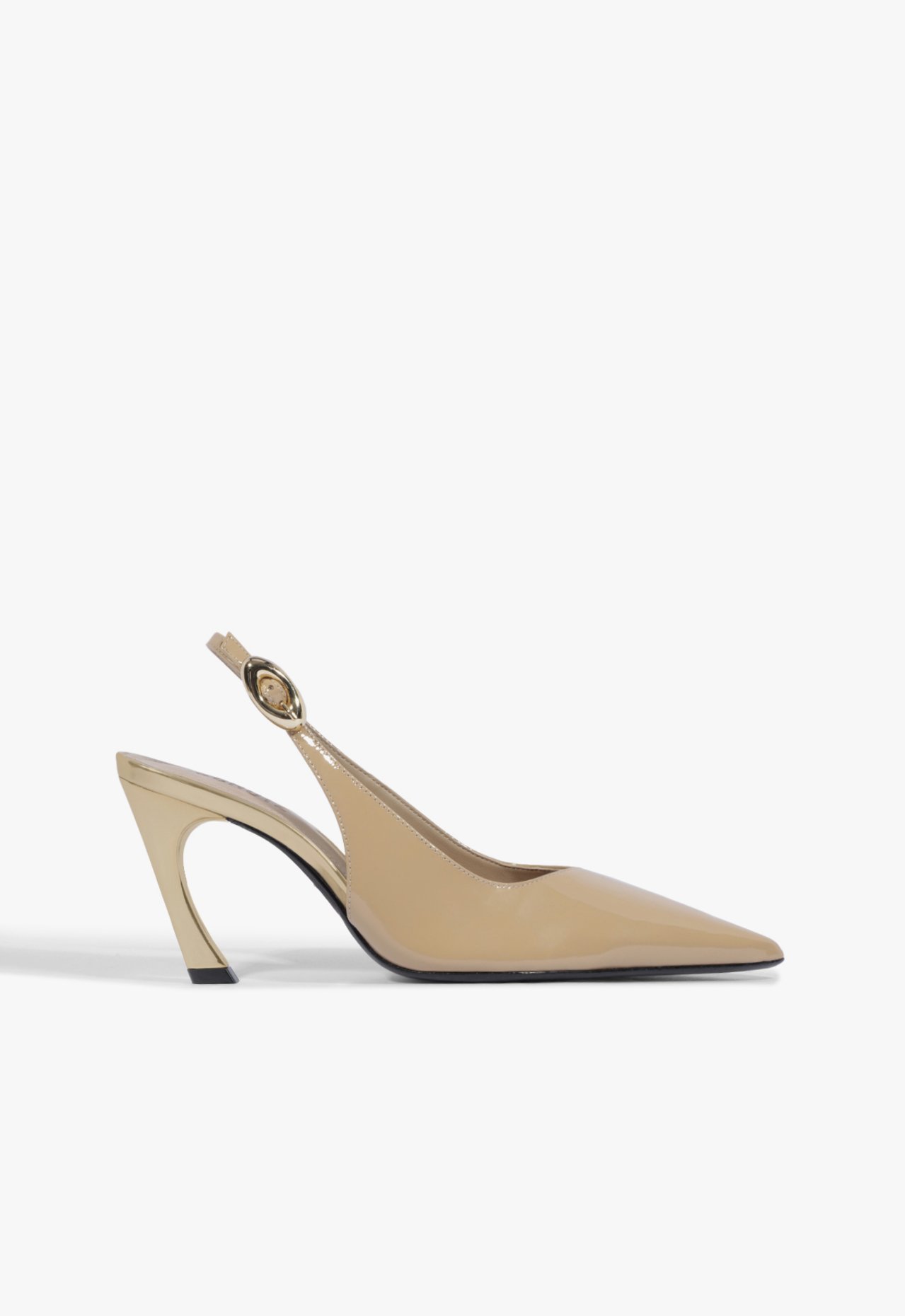 Scarpin Slingback Verniz Marrom | Schutz