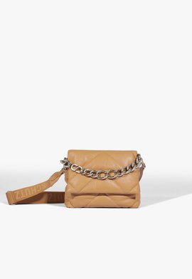 Bolsa Tiracolo Barbara Couro Corrente Marrom