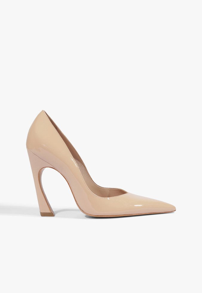 Scarpin Lexi Verniz Bico Fino Couro Rosa