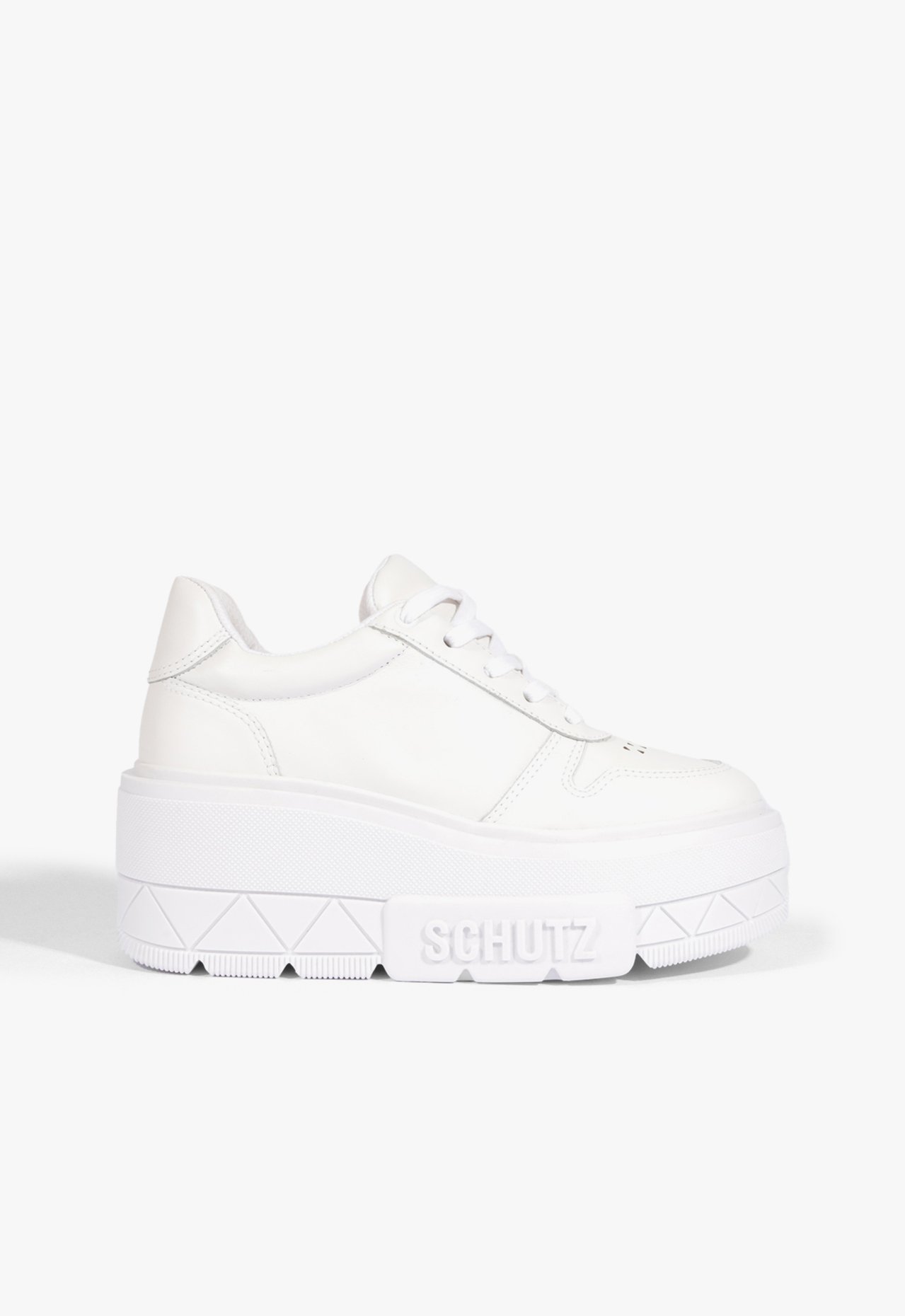 Tênis Plataforma Couro Branco | Schutz