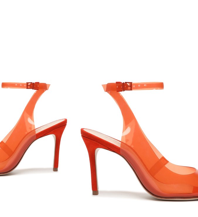 Scarpin Vinil Slingback Orange Scarpin Vinil Slingback Orange