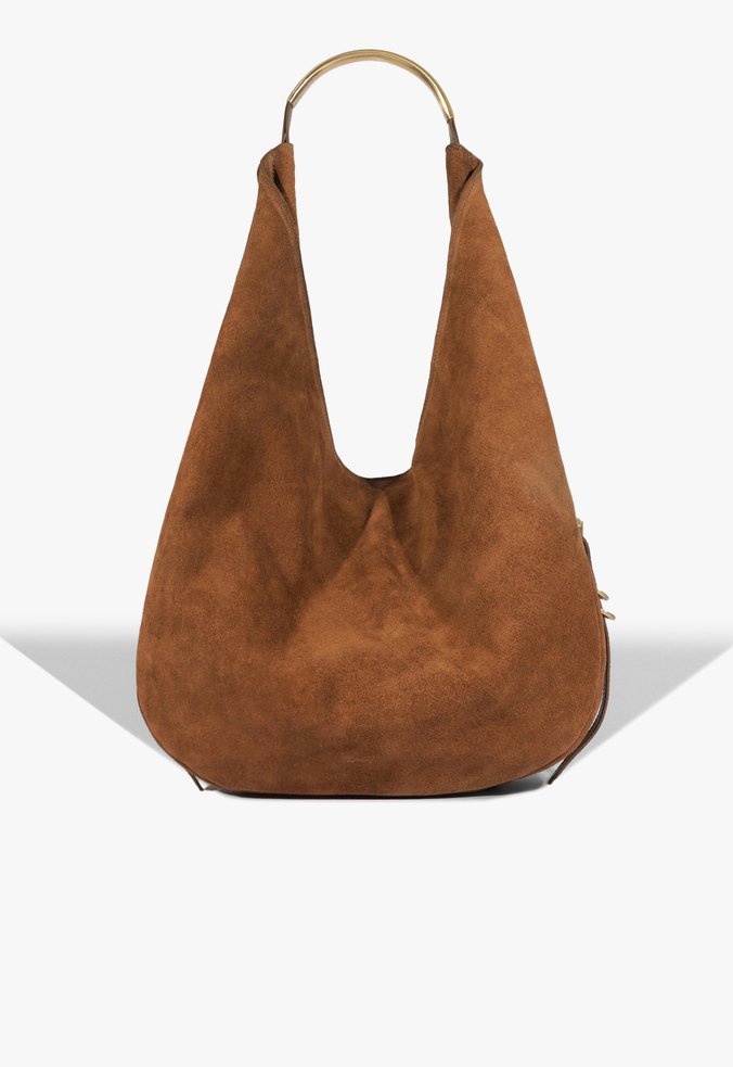 Bolsa Tote Grande Jack Camurça Marrom