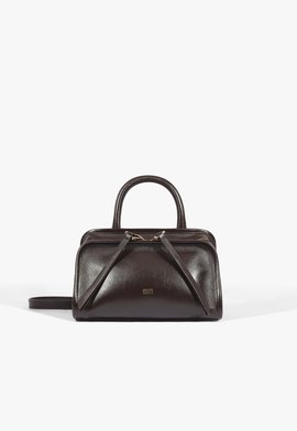 Bolsa Tote Mini Riley Pequena Couro Marrom