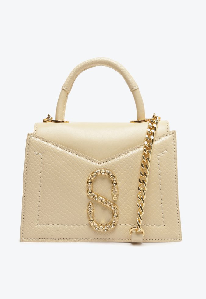 Bolsa Tote Pequena Zendy Couro Bege
