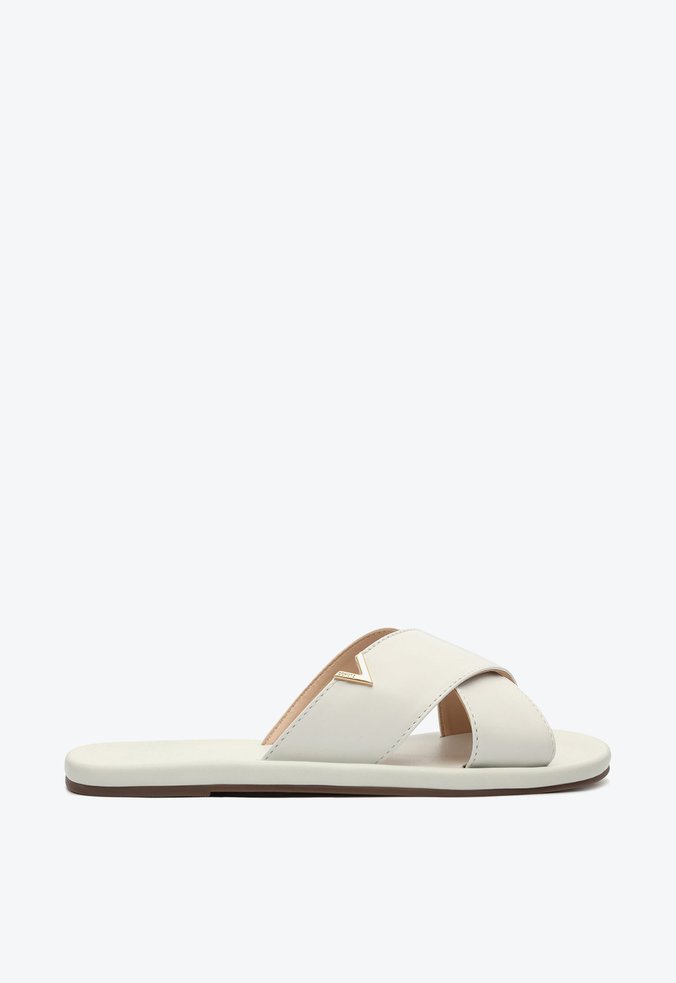 Slide Cross Triangle White